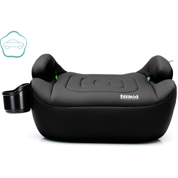Fillikid Sitzerhöhung Flip Deluxe mit verlängerbarer Isofix i-size Schwarz