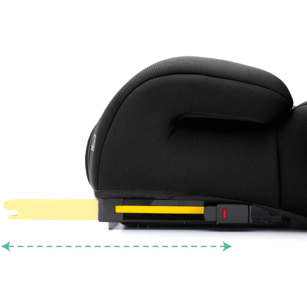 Fillikid Sitzerhöhung Flip Deluxe mit verlängerbarer Isofix i-size Schwarz