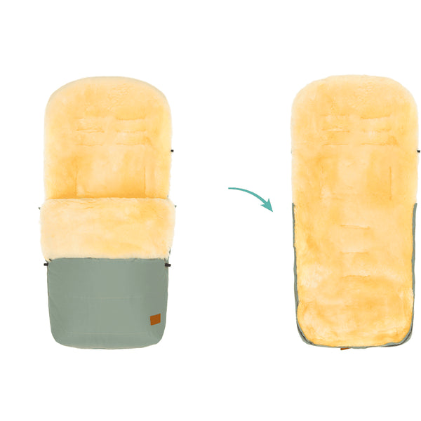 Fußsack Bernina Lammfell Salbei/Natur