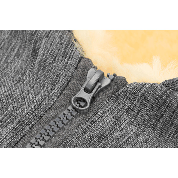 Fußsack Pamir für Babyschale Echtfell Hellgrau Melange