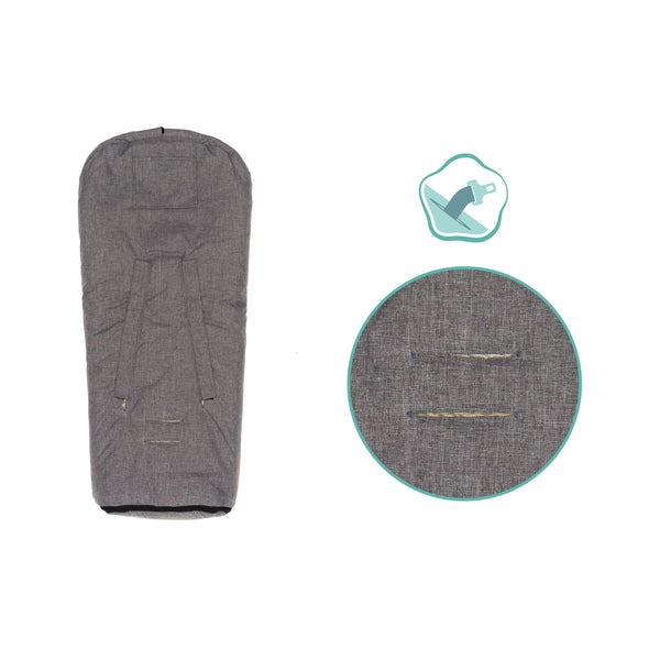 Lammefellfußsack Tacama Hellgrau Melange