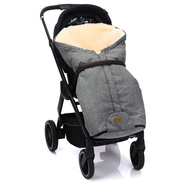 Lammefellfußsack Tacama Hellgrau Melange