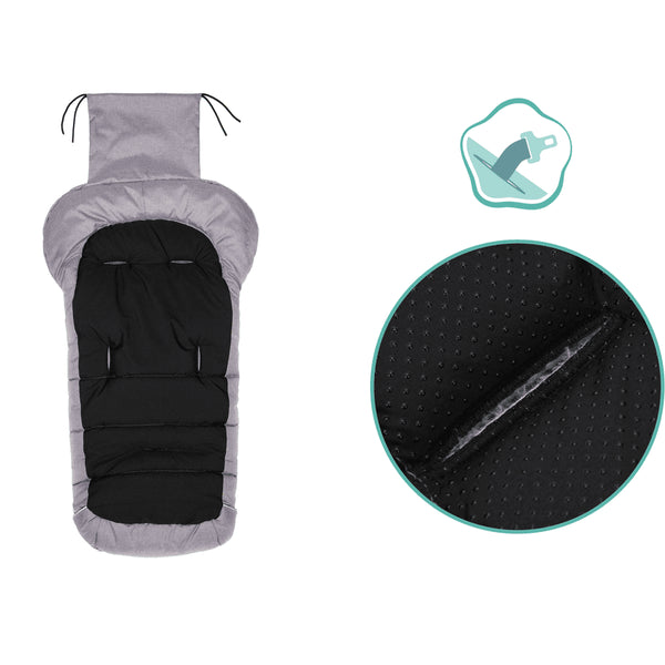 Fußsack K2 Soft Pongee Hellgrau Melange