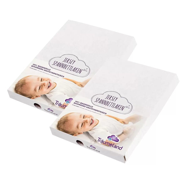 Träumeland Leintuch Jersey White (2 Stück) 90x40