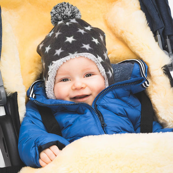 Lammfellfußsack Makalu Dunkelgrau Melange