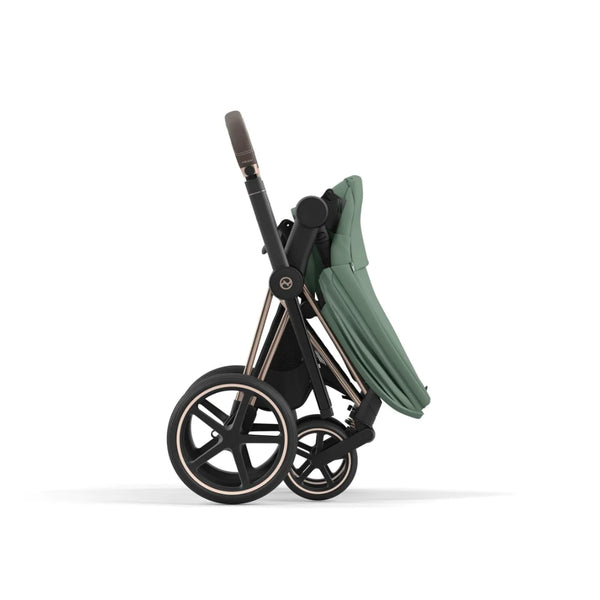 Cybex Priam Set Gestell (Rosegold) /Stoff (Leaf Green)