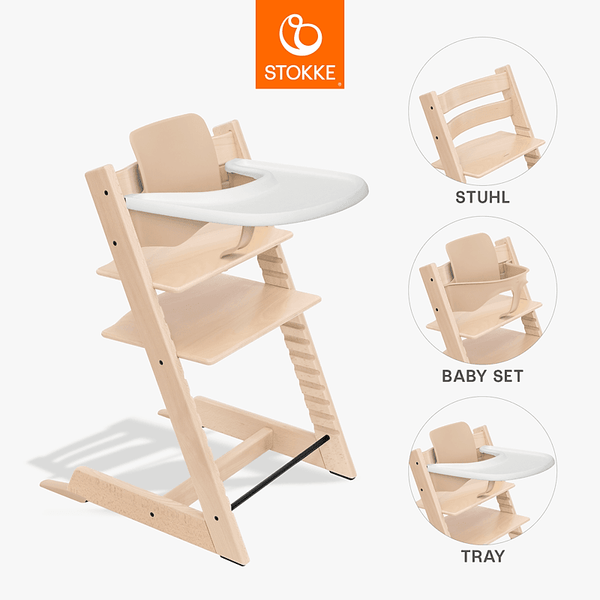 Stokke Tripp Trapp Natur + BabySet + Tray