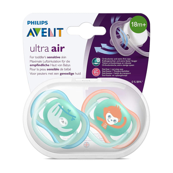 Philips Avent Schnuller Ultra Air 18m+ Affe & Faultier