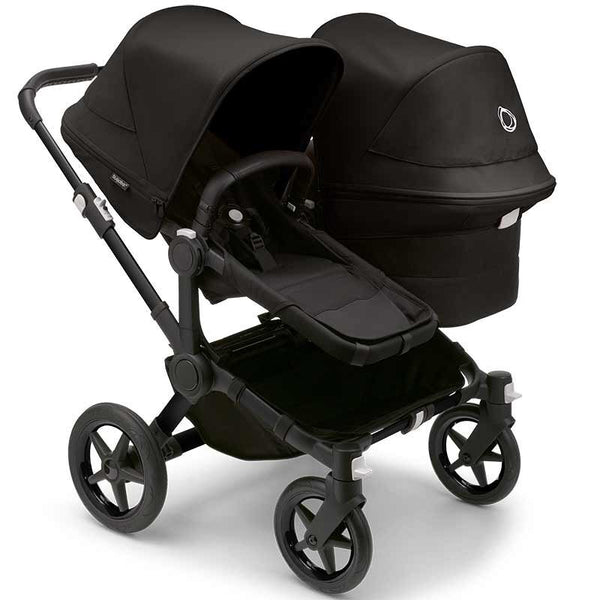 Bugaboo Donkey 5 Duo Gestell (Schwarz) / Stoff (Mitternachtsschwarz) /Dach(Mitternachtsschwarz)
