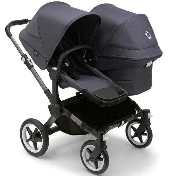 Bugaboo Donkey 5 Duo Gestell (Graphit) / Stoff (Sturmblau) /Dach (Sturmblau)
