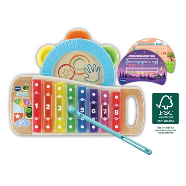 Vtech Interaktives Holz-Xylophon mit Tamburin