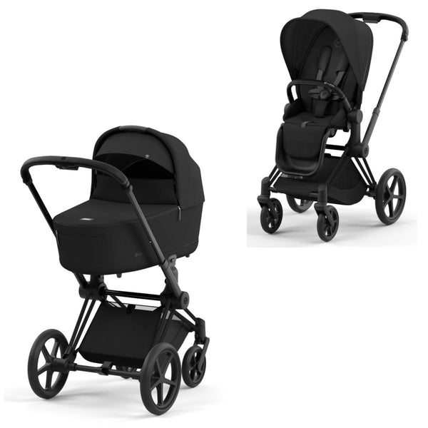 Cybex Priam Set Gestell (Matt Black) /Stoff (Sepia Black)