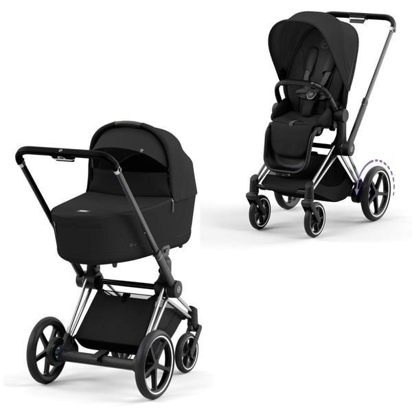 Cybex e-Priam Set Gestell (Chrome Black) /Stoff (Sepia Black)