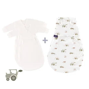 Träumeland LIEBMICH Schlafsack Set Little Farm grün