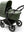 Bugaboo Donkey 5 Mono Gestell (Schwarz) / Stoff (Waldgrün ) / Dach ( Waldgrün) Ultimate Bundle