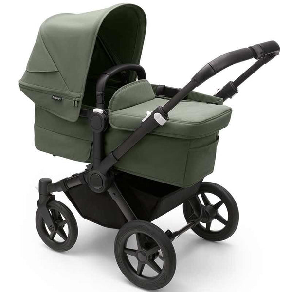 Bugaboo Donkey 5 Mono Gestell (Schwarz) / Stoff (Waldgrün ) / Dach ( Waldgrün) Ultimate Bundle