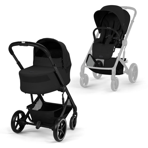 Cybex Balios S Lux mit Balios Cot S Lux Moon Black
