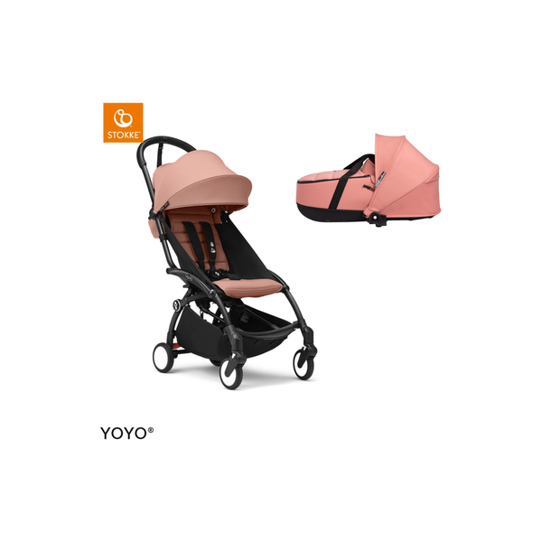 Stokke® YOYO³ Black / Ginger + Stokke Cot Ginger