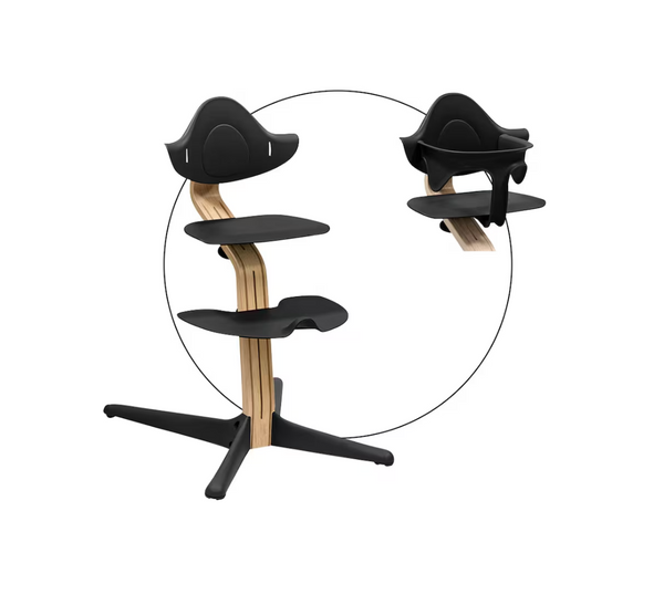 Stokke® Nomi® Stuhl Oak / Black + Babyset gratis