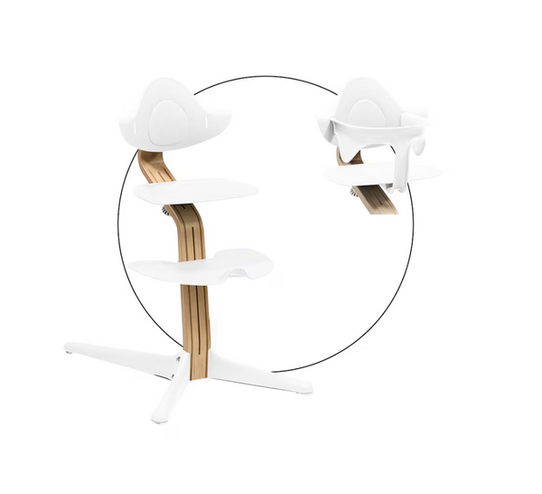Stokke® Nomi® Stuhl Oak / White + Babyset gratis
