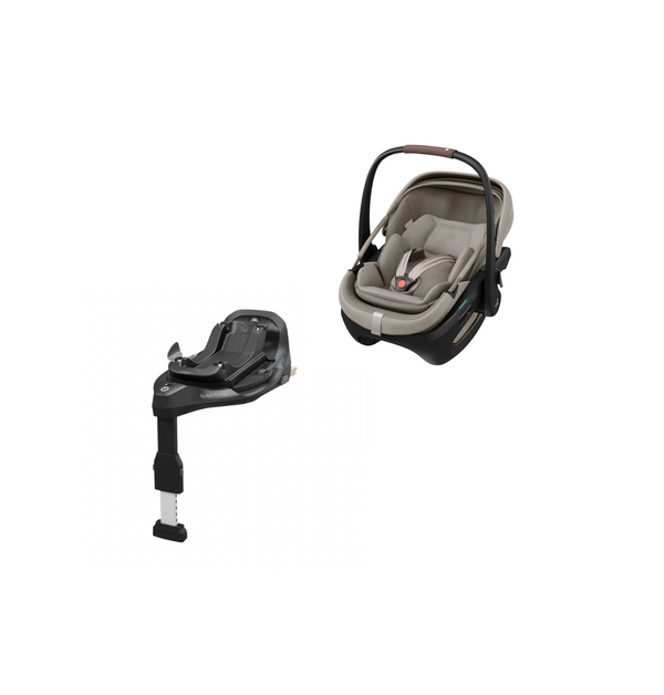 Maxi Cosi Coral Slide Pro i-Size Babyschale Sapphire Sand + Family Fix Slide Pro