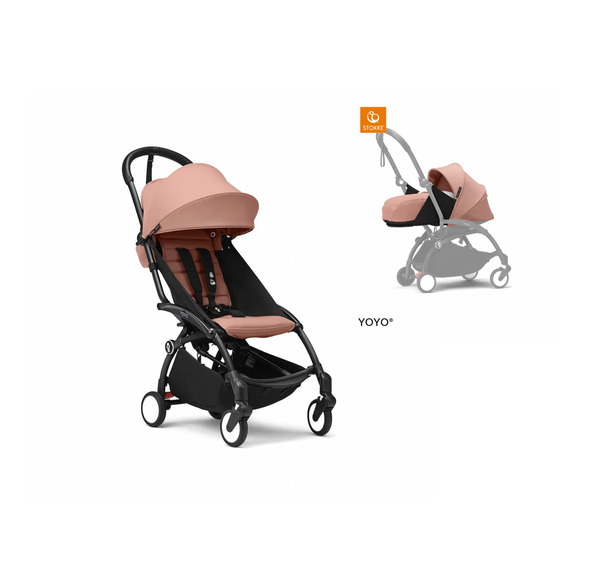Stokke® YOYO³ Black / Ginger + Stokke Newborn Pack 0+