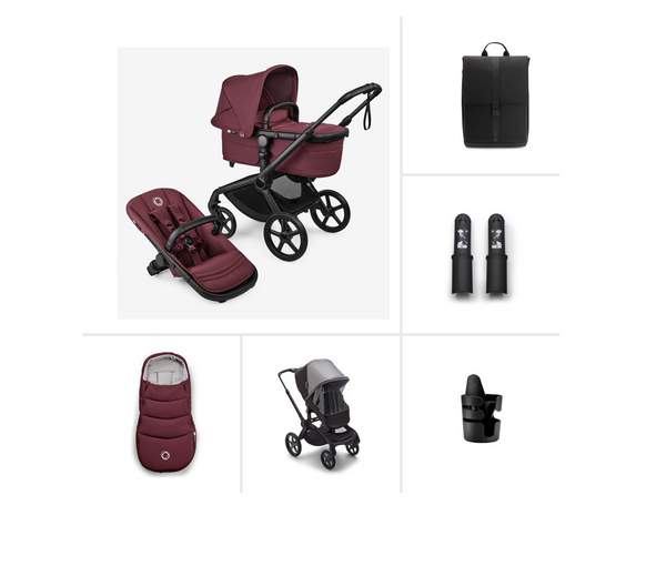 Bugaboo Fox 5 Renew Dark Cherry Bundle