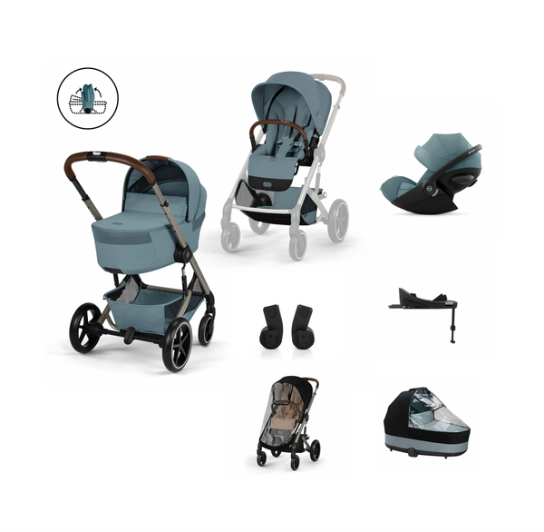 Cybex Balios S Lux mit Fold Cot 6in1 Set Stormy Blue
