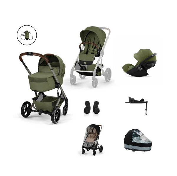 Cybex Balios S Lux mit Fold Cot 6in1 Set Moss Green (Vorbestellung)