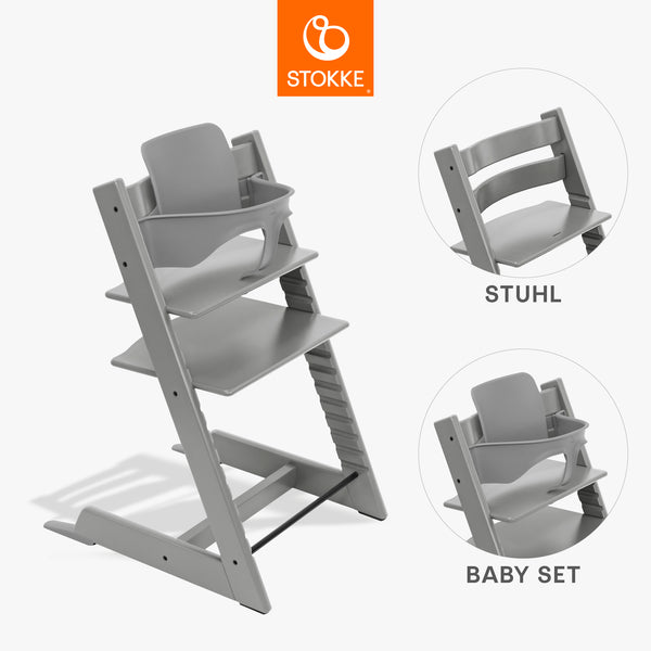 Stokke Tripp Trapp Storm Grey + Baby Set