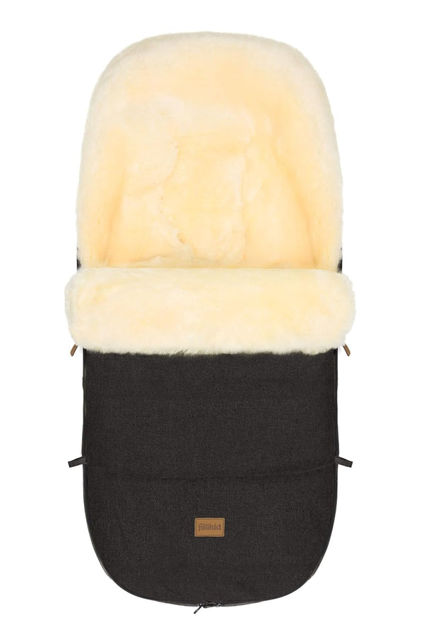 Lammfellfußsack Makalu Ebenholz