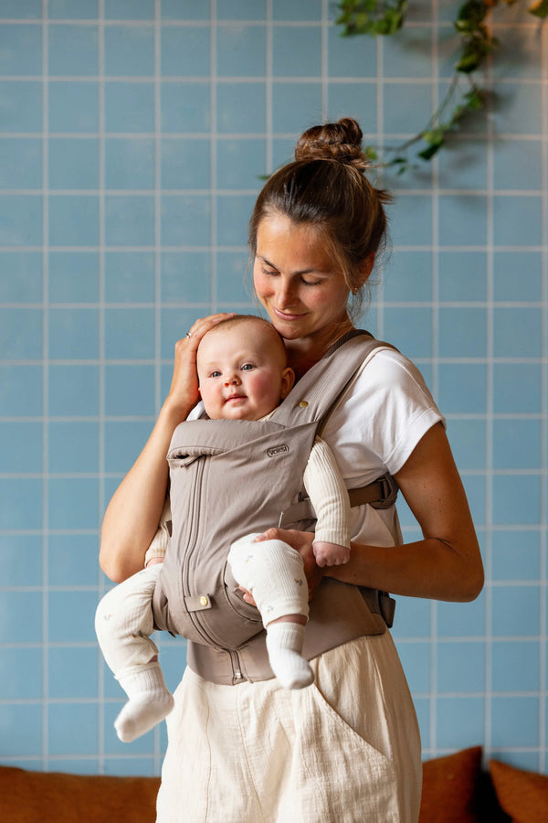 Voski Huddle – Babytrage mit Reißverschluss Clay