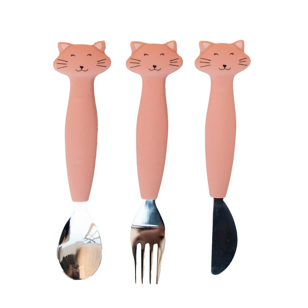 Trixie Silikon-Besteck-Set, 3er-Pack - Frau Katze