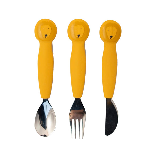Trixie Silikon-Besteck-Set, 3er-Pack - Herr Löwe
