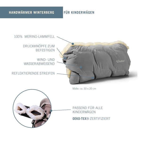 Fellhof Winterberg Handwärmer Dunkelgrau