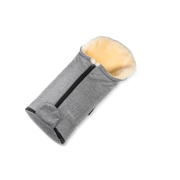 Lammfell Fußsack Gastein Black Melange