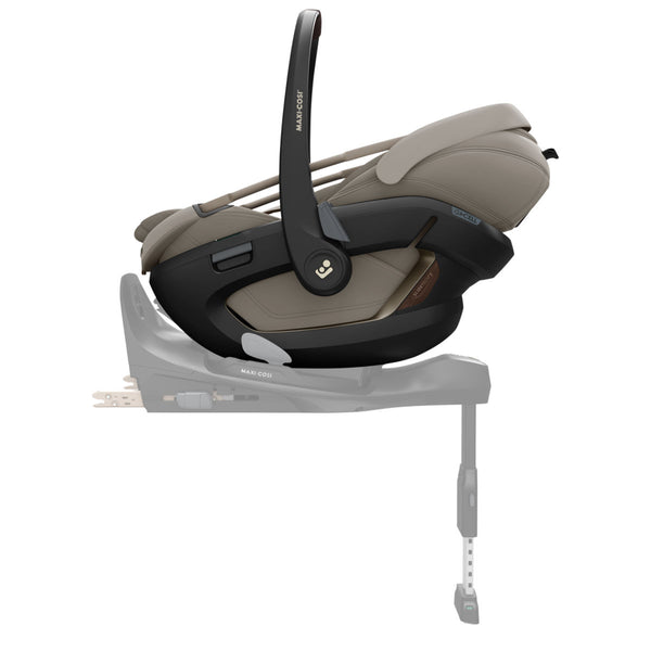 Maxi Cosi Coral Slide Pro i-Size Babyschale Sapphire Sand + Family Fix Slide Pro