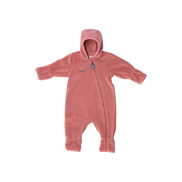 Overall aus Melangefleece Rosa / Größe 62