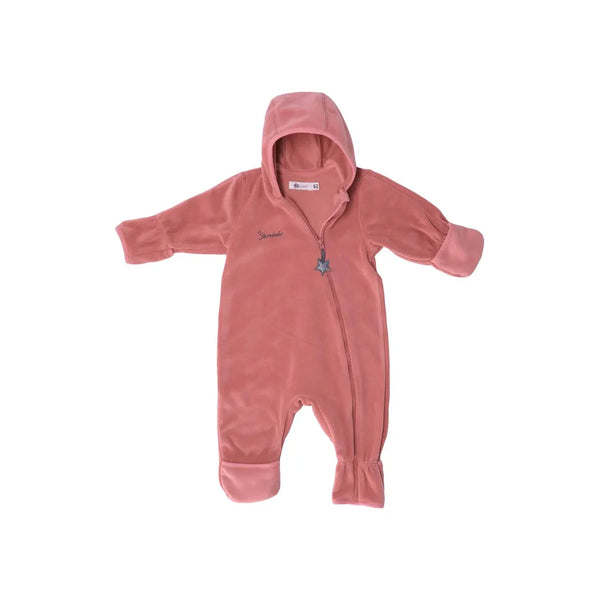 Overall aus Melangefleece Rosa / Größe 62