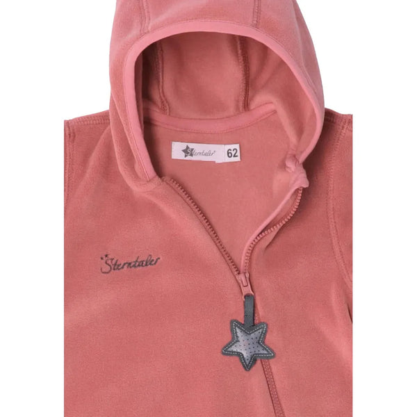 Overall aus Melangefleece Rosa / Größe 62