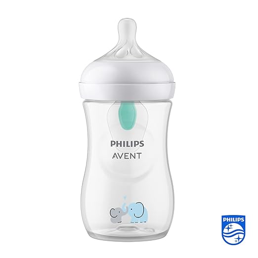 Philips Avent Natural Response Flasche mit AirFree Ventil 1m+260 ml Elefantenmotiv