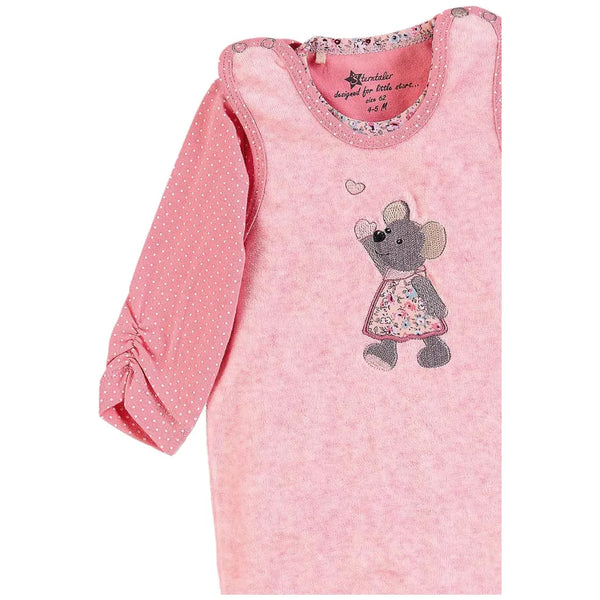 Strampler-Set Nicki Maus Mabel in Rosa / Größe 56