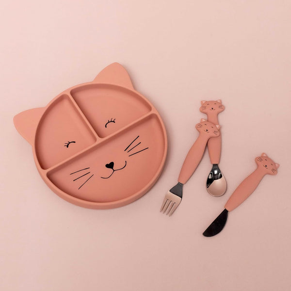 Trixie Silikon-Besteck-Set, 3er-Pack - Frau Katze