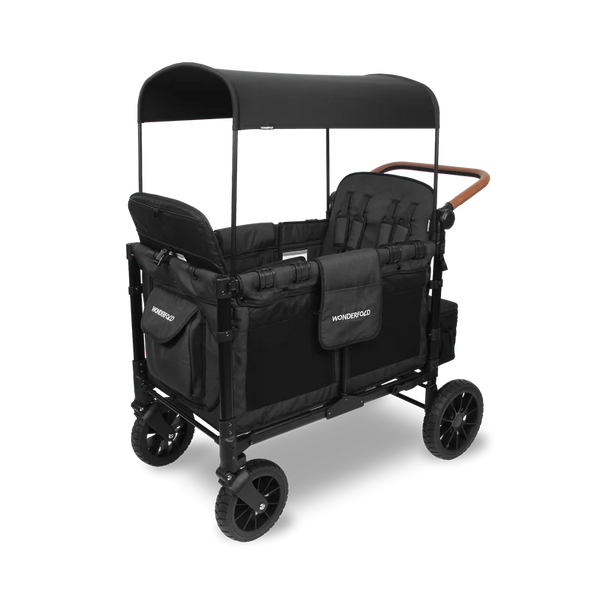 Wonderfold W4 Luxe Kinderwagen Black (4 Sitzer)