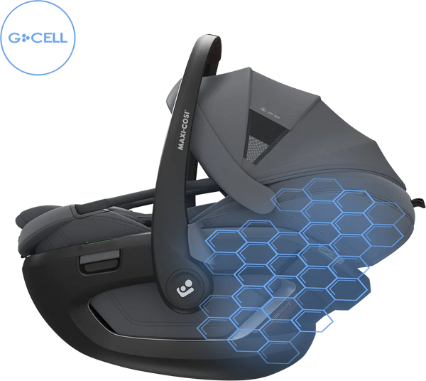 Maxi Cosi Coral Slide Pro i-Size Babyschale Moon Graphite + Family Fix Slide Tech Pro