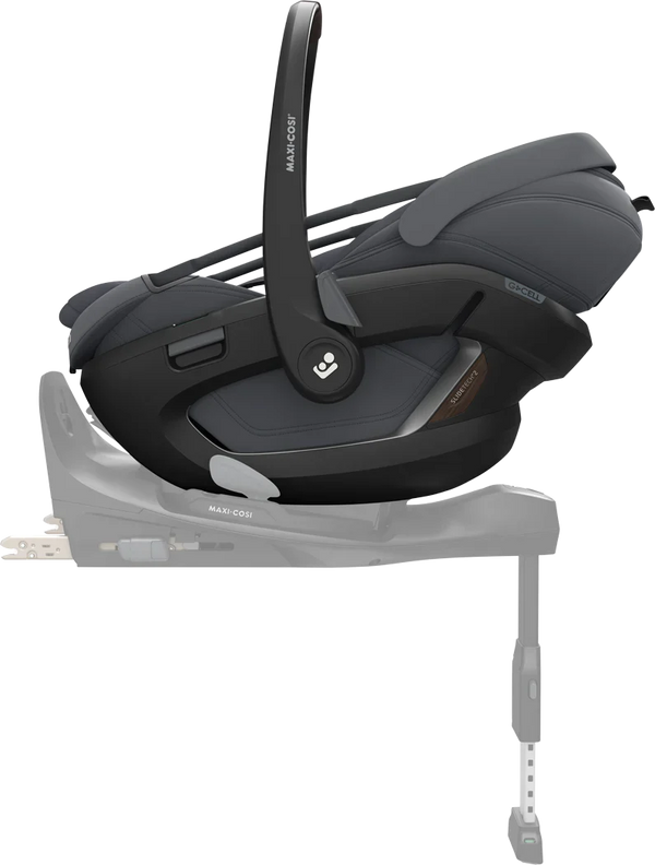 Maxi Cosi Coral Slide Pro i-Size Babyschale Moon Graphite + Family Fix Slide Tech Pro