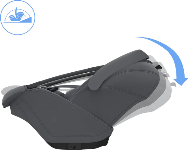 Maxi Cosi Coral Slide Pro i-Size Babyschale Moon Graphite + Family Fix Slide Tech Pro