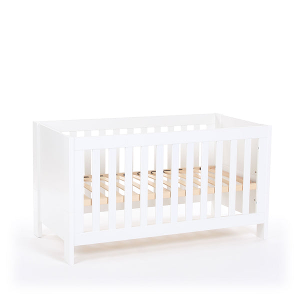 Babybay Kinder-, Baby- und Beistellbett All in One 70x140, weiß lackiert + Matratze