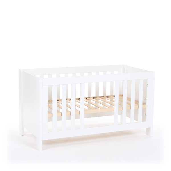 Babybay Kinder-, Baby- und Beistellbett All in One 70x140, weiß lackiert + Matratze