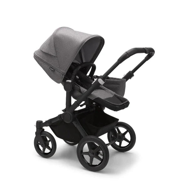 Bugaboo Donkey 5 Twin Gestell (Graphit) / Stoff (Mitternachtsschwarz) / Dach (Mitternachtsschwarz) Ultimate Bundle